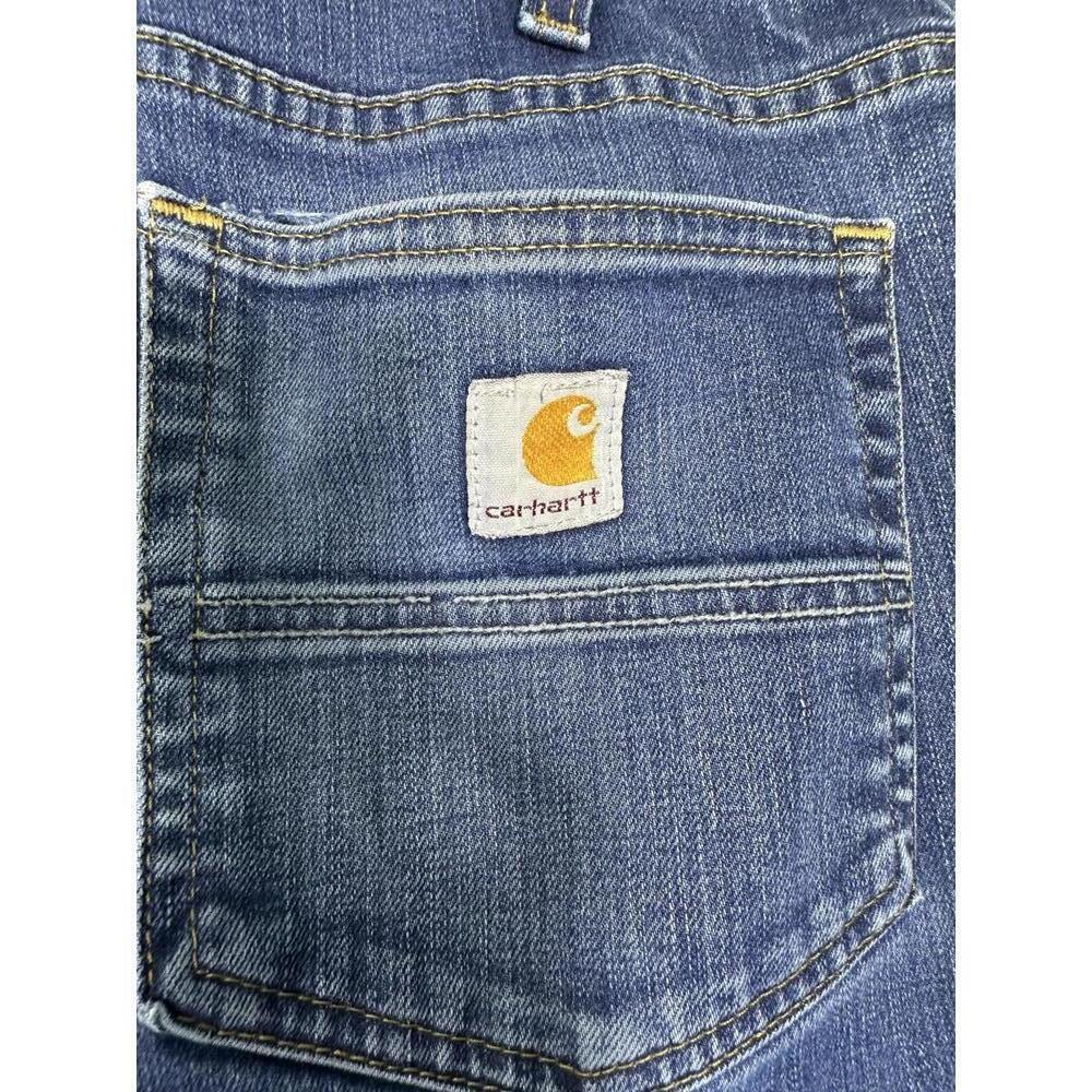 Carhartt Straight Fit Jeans Men’s 33x32.5 Workwear Blue Denim - Picture 4 of 7